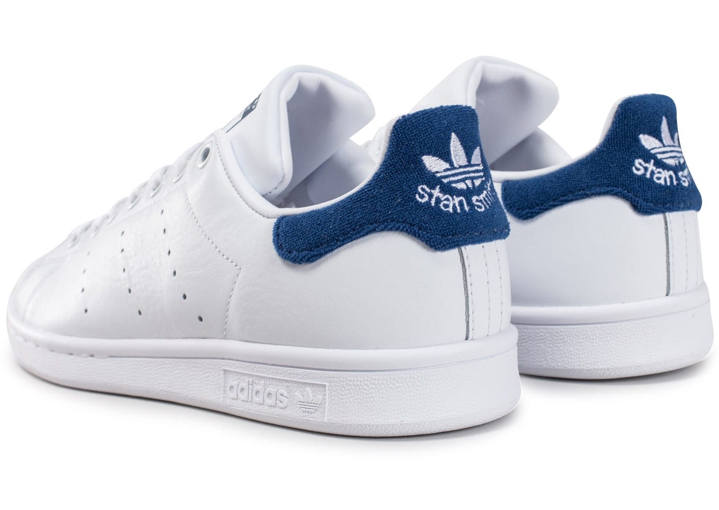stan smith blanche et bleu marine femme