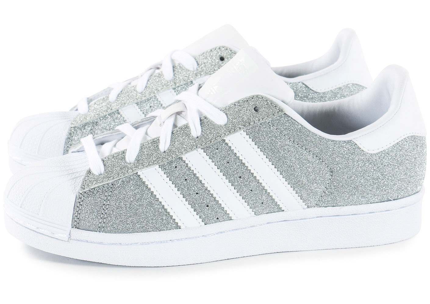 adidas baskets femme superstar blanc argenté