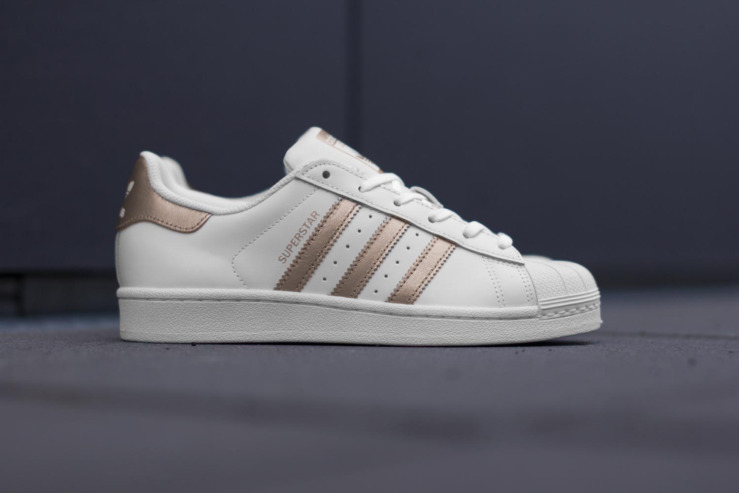 Acheter adidas superstar w chaussures blanc cuivre pas cher