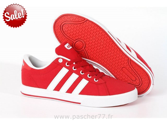 basket adidas neo rouge