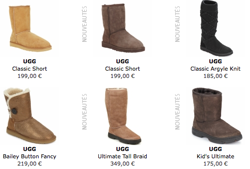 prix botte ugg